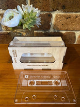 Load image into Gallery viewer, Personalised tape coasters (six) plus holder