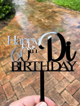 Load image into Gallery viewer, Acrylic cake topper - Happy [age] birthday [name]
